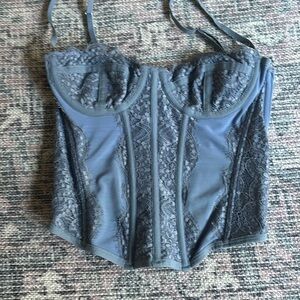 urban outfitters boned corset top